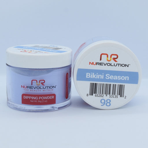 NuRevolution 3in1 Dipping Powder + Gel Polish + Nail Lacquer, 098, Bikini Season OK1129