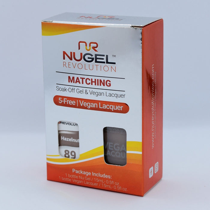 NuRevolution 3in1 Dipping Powder + Gel Polish + Nail Lacquer, 089, Hazelnut OK1129