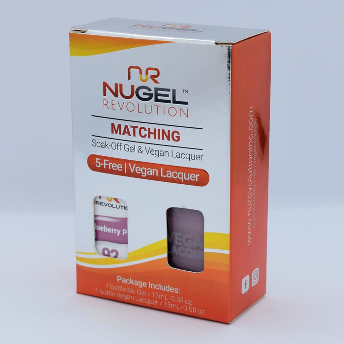 NuRevolution 3in1 Dipping Powder + Gel Polish + Nail Lacquer, 092, Blueberry Pie OK1129