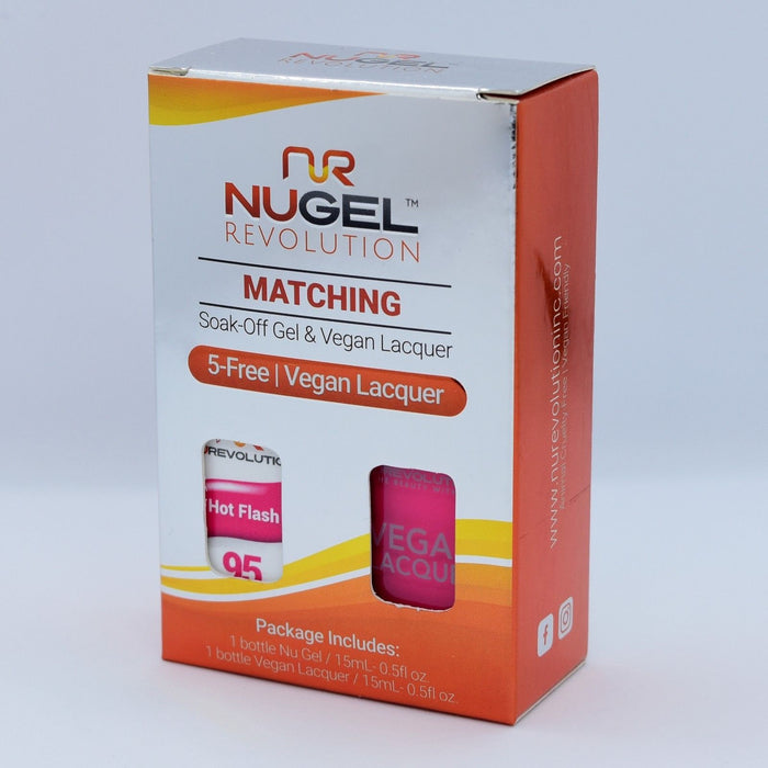 NuRevolution 3in1 Dipping Powder + Gel Polish + Nail Lacquer, 095, Hot Flash OK1129