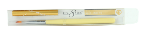 Cre8tion Nail Art Oval Gel Brush-Yellow, #10, 12208 (Packing: 5 pcs/pack)