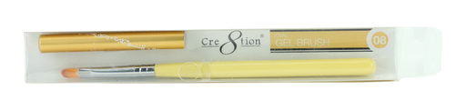 Cre8tion Nail Art Oval Gel Brush-Yellow, #08, 12207 (Packing: 5 pcs/pack)