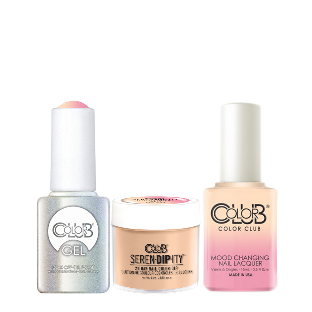 Color Club 3in1 Dipping Powder + Gel Polish + Nail Lacquer , Serendipity, Old Soul (Mood-Color Changing), 1oz, 05XDIPMP14-1 KK