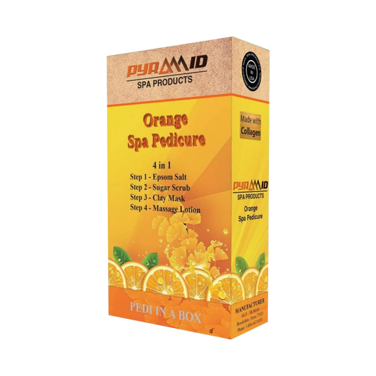 Pyramid Spa Pedicure 4in1 (Made With COLLAGEN), ORANGE (Pk: 50 packs/case)