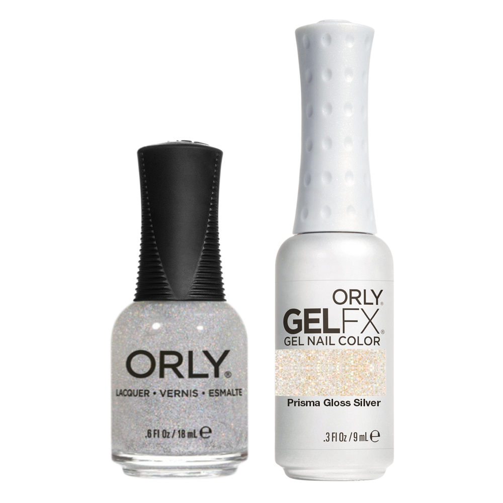Orly Perfect Pair Lacquer & Gel FX, 31147, Prisma Gloss Silver