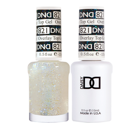 DND Gel Polish And Nail Lacquer, Overlay Top Gel Collection, 821, 0.5oz