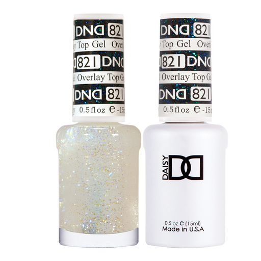 DND Gel Polish And Nail Lacquer, Overlay Top Gel Collection, 821, 0.5oz
