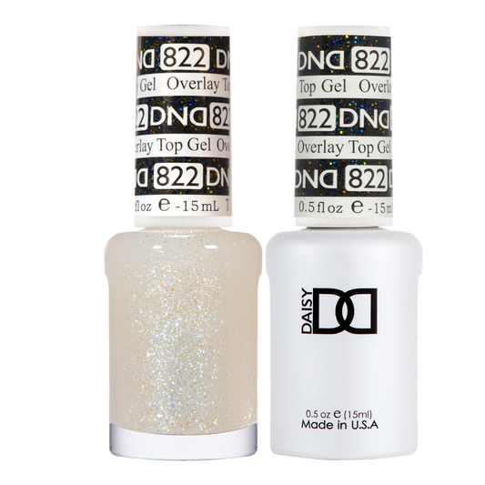 DND Gel Polish And Nail Lacquer, Overlay Top Gel Collection, 822, 0.5oz