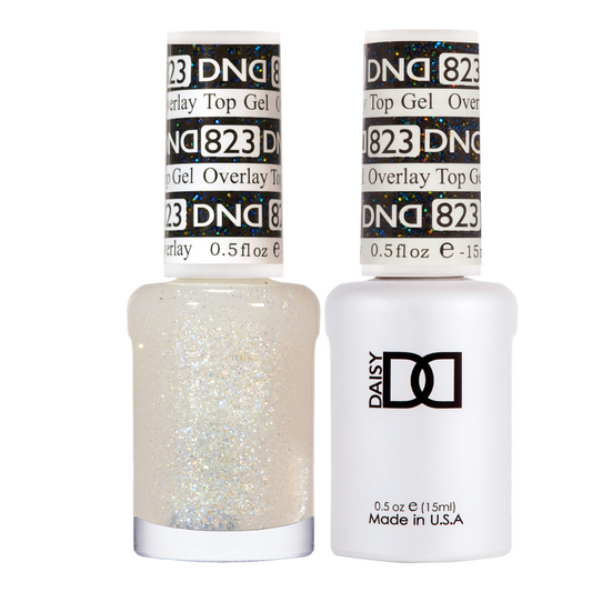 DND Gel Polish And Nail Lacquer, Overlay Top Gel Collection, 823, 0.5oz