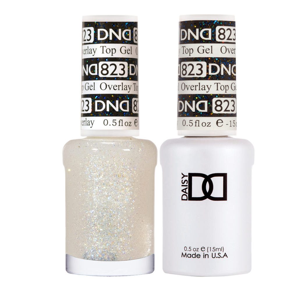 DND Gel Polish And Nail Lacquer, Overlay Top Gel Collection, 823, 0.5oz