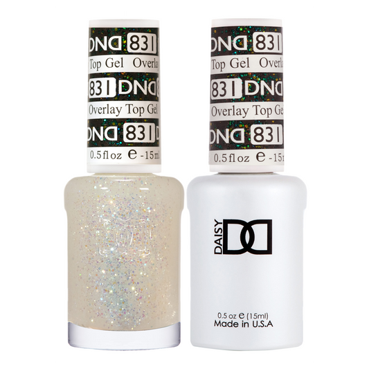 DND Gel Polish And Nail Lacquer, Overlay Top Gel Collection, 831, 0.5oz