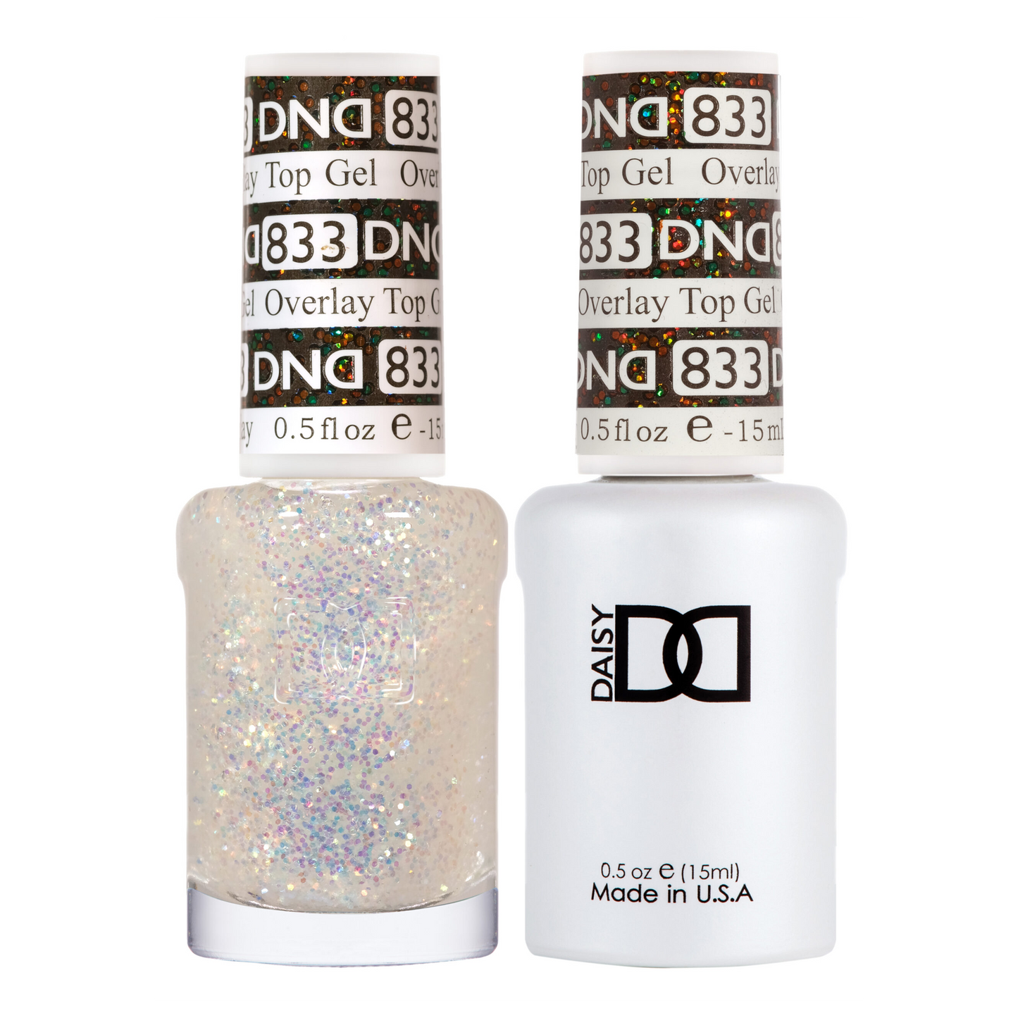 DND Gel Polish And Nail Lacquer, Overlay Top Gel Collection, 833, 0.5oz