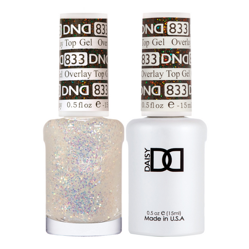 DND Gel Polish And Nail Lacquer, Overlay Top Gel Collection, 833, 0.5oz