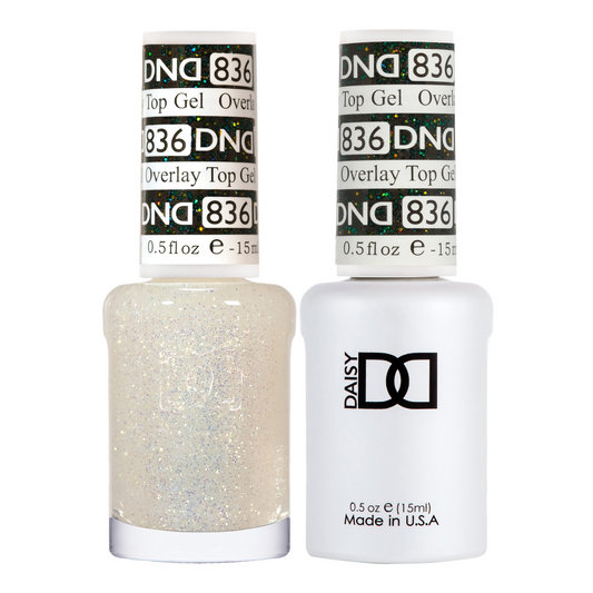 DND Gel Polish And Nail Lacquer, Overlay Top Gel Collection, 836, 0.5oz