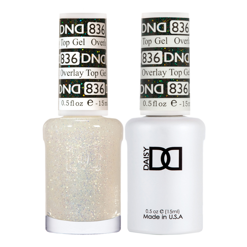 DND Gel Polish And Nail Lacquer, Overlay Top Gel Collection, 836, 0.5oz