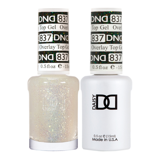 DND Gel Polish And Nail Lacquer, Overlay Top Gel Collection, 837, 0.5oz