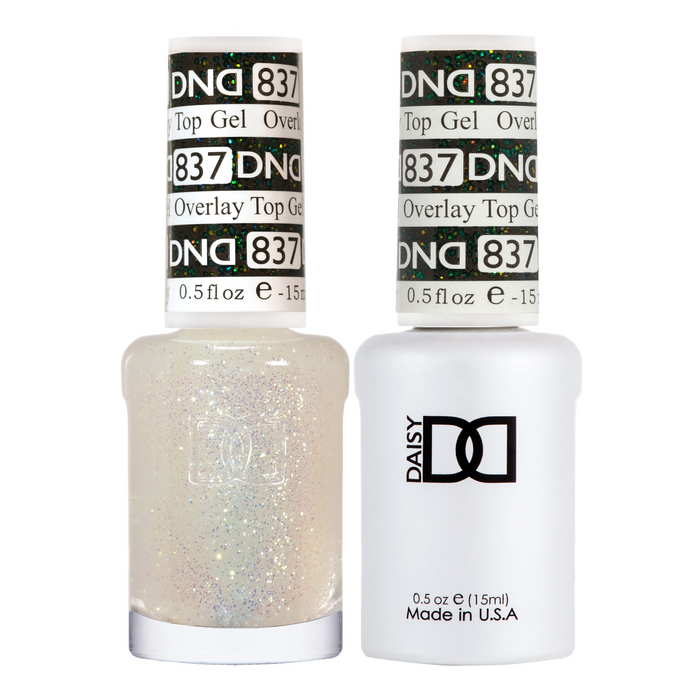 DND Gel Polish And Nail Lacquer, Overlay Top Gel Collection, 837, 0.5oz