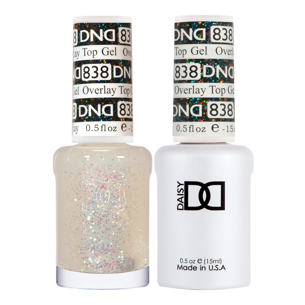 DND Gel Polish And Nail Lacquer, Overlay Top Gel Collection, 838, 0.5oz