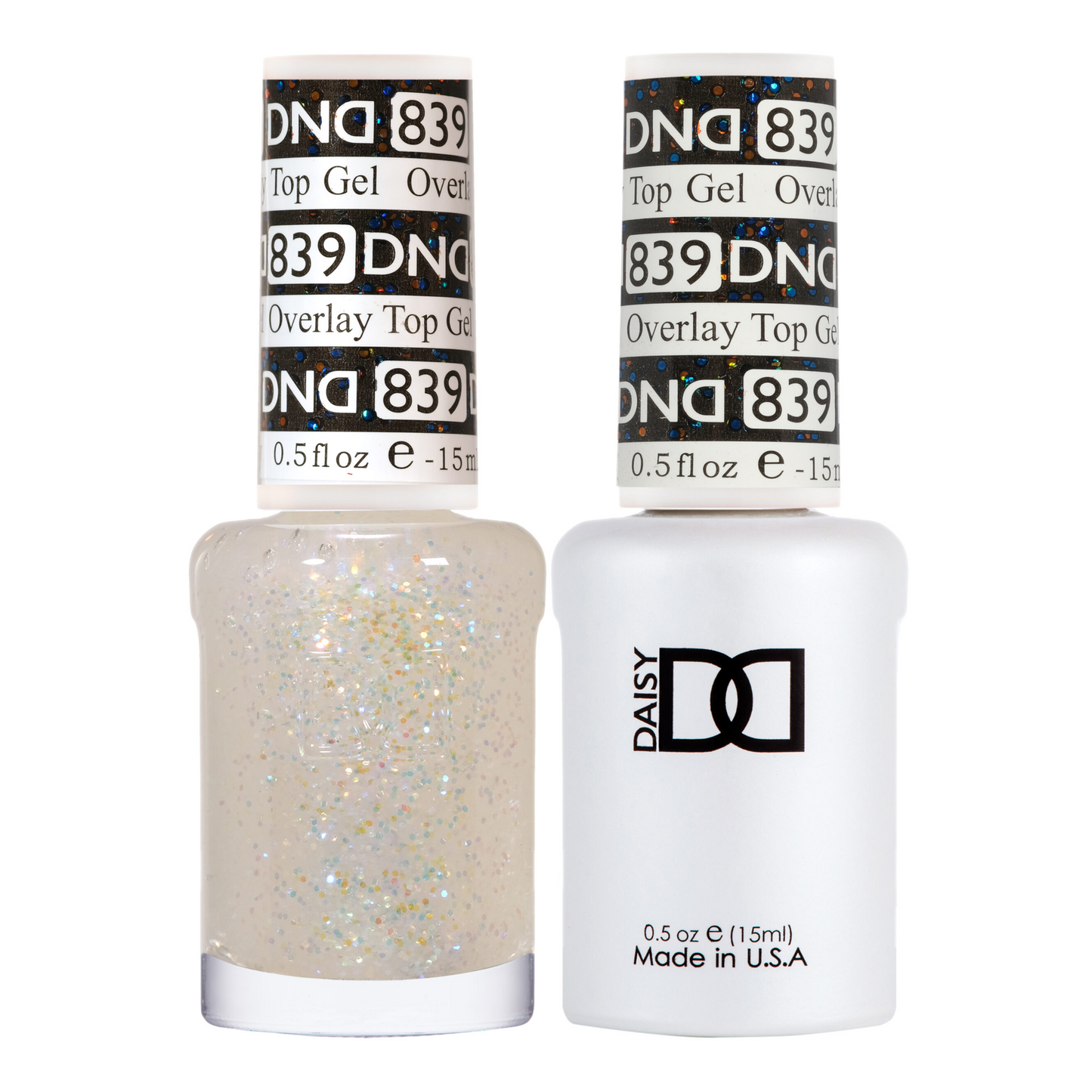 DND Gel Polish And Nail Lacquer, Overlay Top Gel Collection, 839, 0.5oz