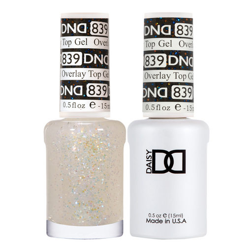 DND Gel Polish And Nail Lacquer, Overlay Top Gel Collection, 839, 0.5oz