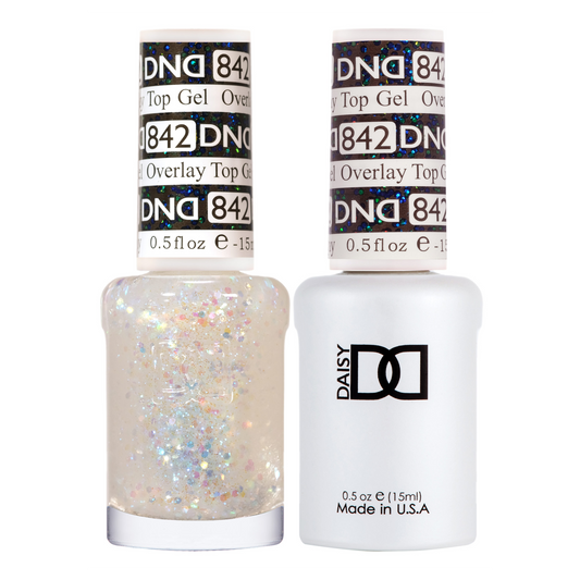 DND Gel Polish And Nail Lacquer, Overlay Top Gel Collection, 842, 0.5oz