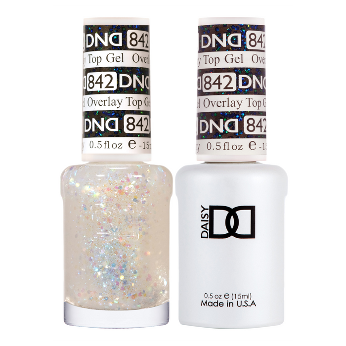 DND Gel Polish And Nail Lacquer, Overlay Top Gel Collection, 842, 0.5oz