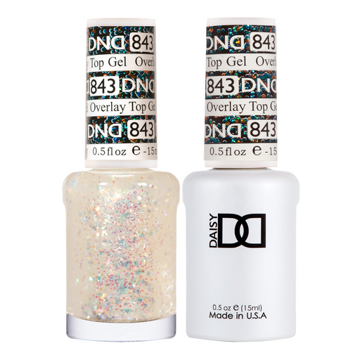 DND Gel Polish And Nail Lacquer, Overlay Top Gel Collection, 843, 0.5oz