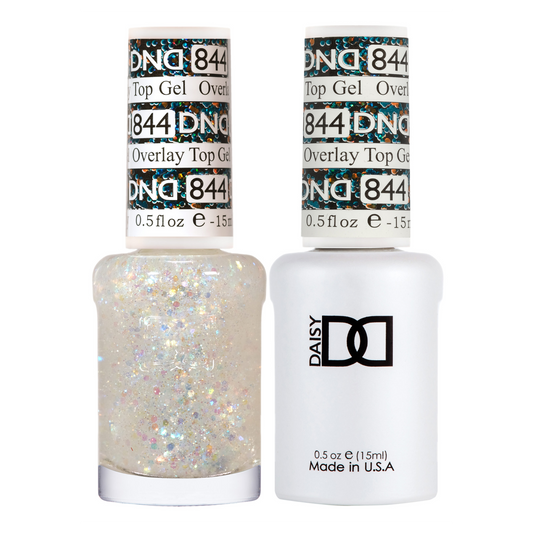 DND Gel Polish And Nail Lacquer, Overlay Top Gel Collection, 844, 0.5oz