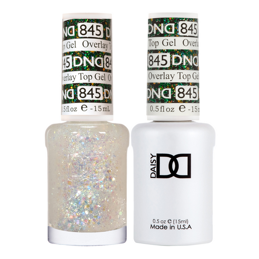 DND Gel Polish And Nail Lacquer, Overlay Top Gel Collection, 845, 0.5oz