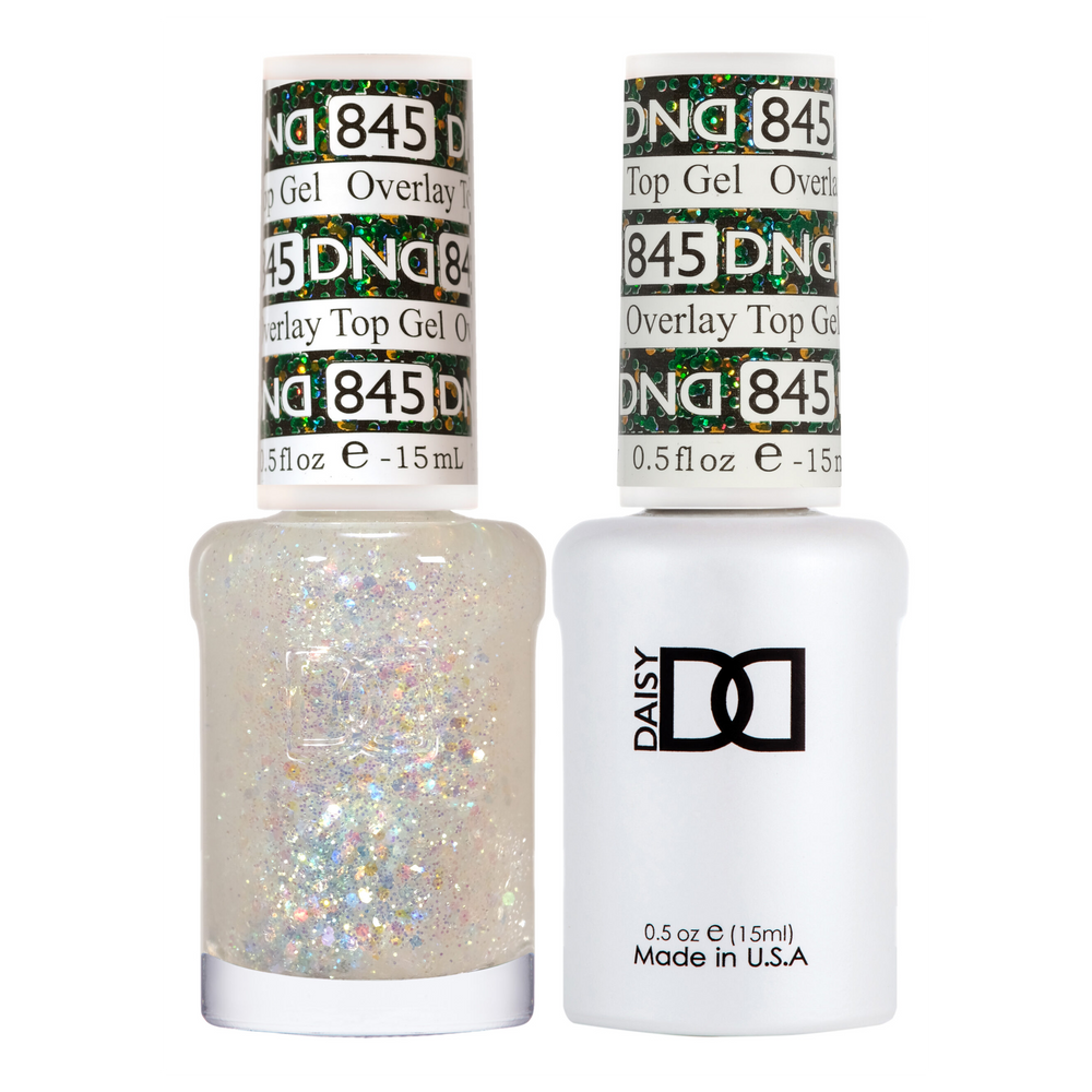 DND Gel Polish And Nail Lacquer, Overlay Top Gel Collection, 845, 0.5oz