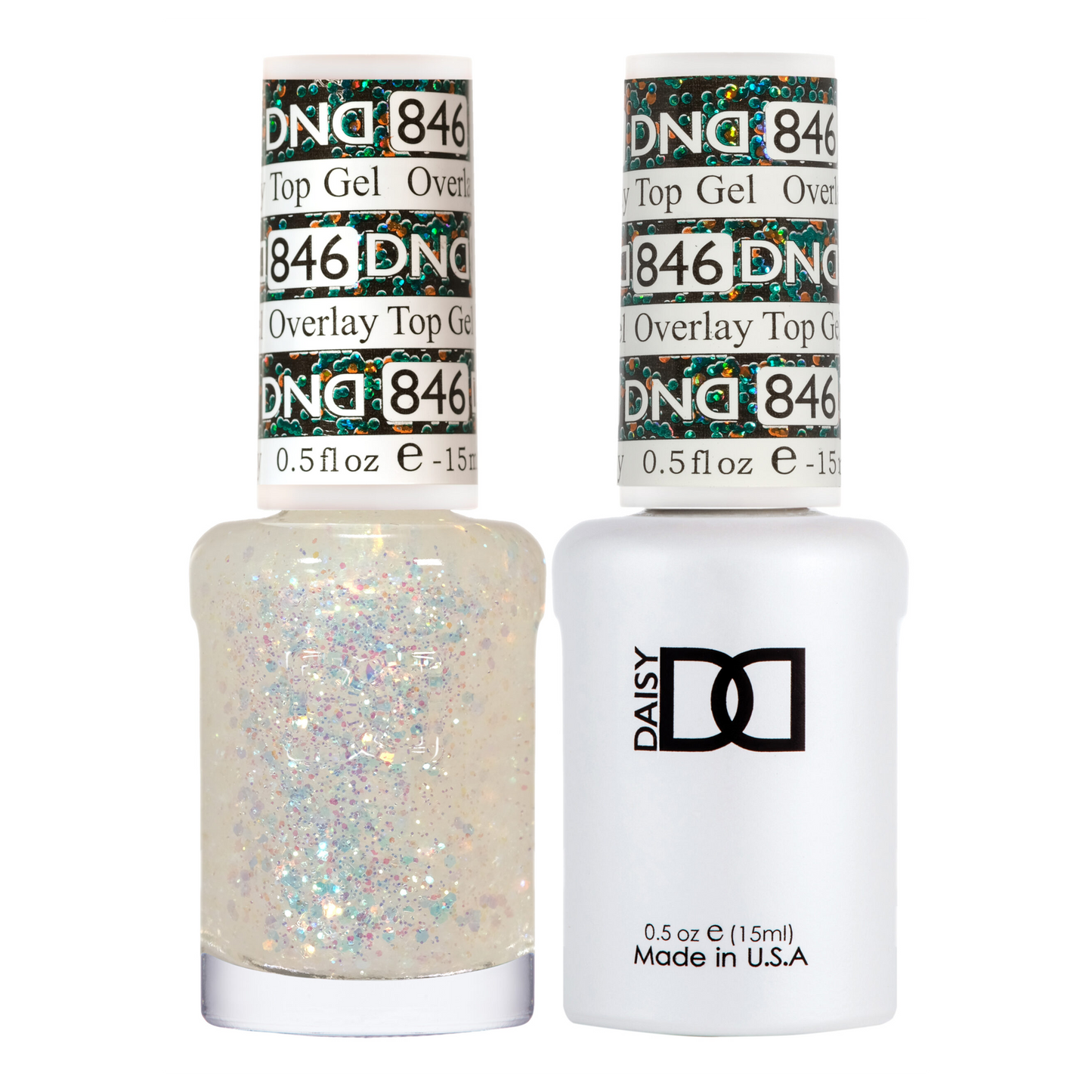 DND Gel Polish And Nail Lacquer, Overlay Top Gel Collection, 846, 0.5oz