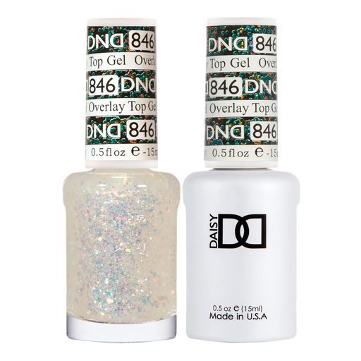 DND Gel Polish And Nail Lacquer, Overlay Top Gel Collection, 846, 0.5oz