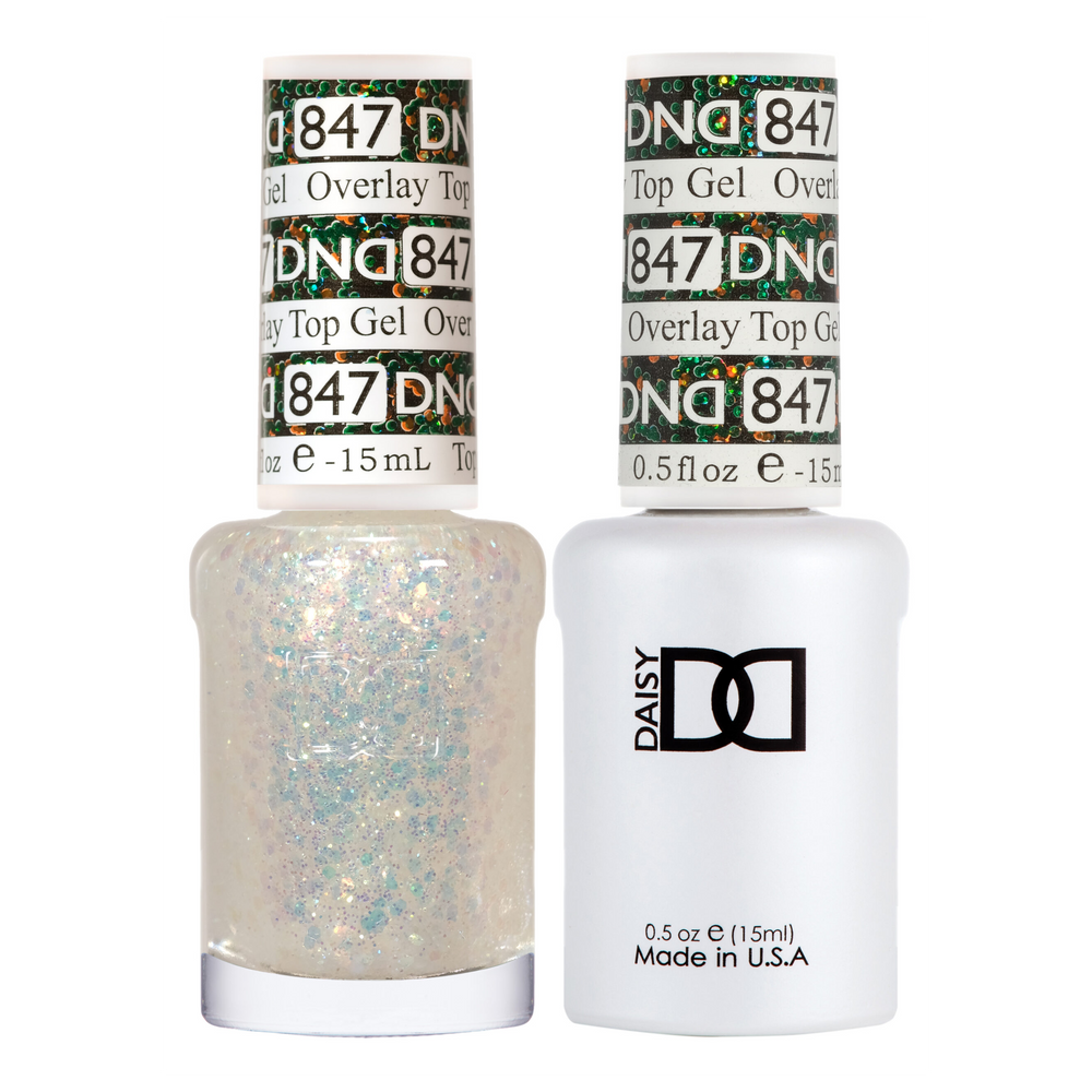 DND Gel Polish And Nail Lacquer, Overlay Top Gel Collection, 847, 0.5oz