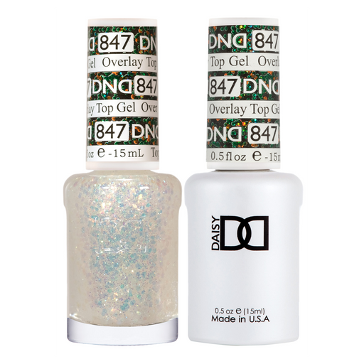 DND Gel Polish And Nail Lacquer, Overlay Top Gel Collection, 847, 0.5oz