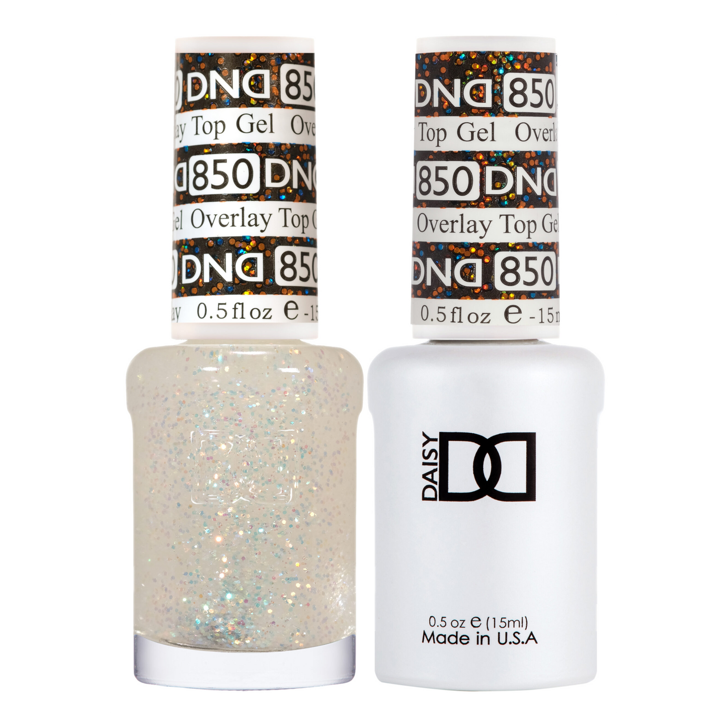 DND Gel Polish And Nail Lacquer, Overlay Top Gel Collection, 850, 0.5oz