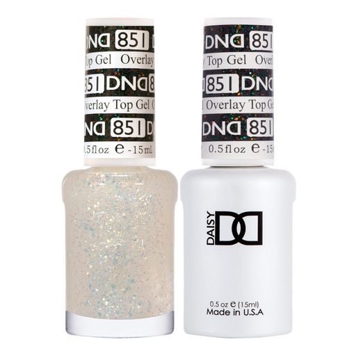 DND Gel Polish And Nail Lacquer, Overlay Top Gel Collection, 851, 0.5oz