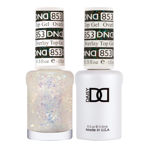 DND Gel Polish And Nail Lacquer, Overlay Top Gel Collection, 853, 0.5oz