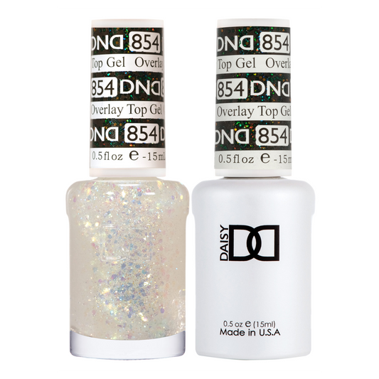 DND Gel Polish And Nail Lacquer, Overlay Top Gel Collection, 854, 0.5oz