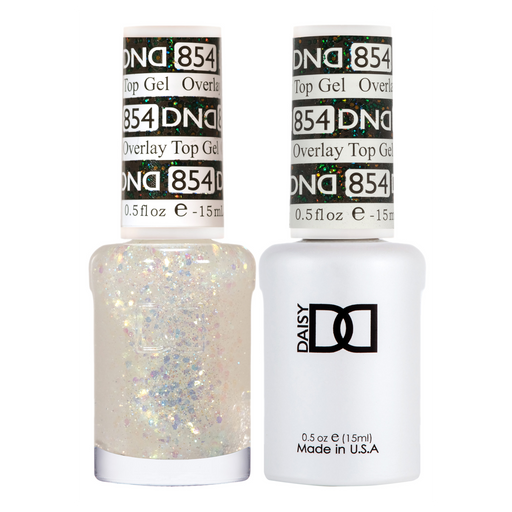 DND Gel Polish And Nail Lacquer, Overlay Top Gel Collection, 854, 0.5oz