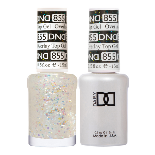 DND Gel Polish And Nail Lacquer, Overlay Top Gel Collection, 855, 0.5oz