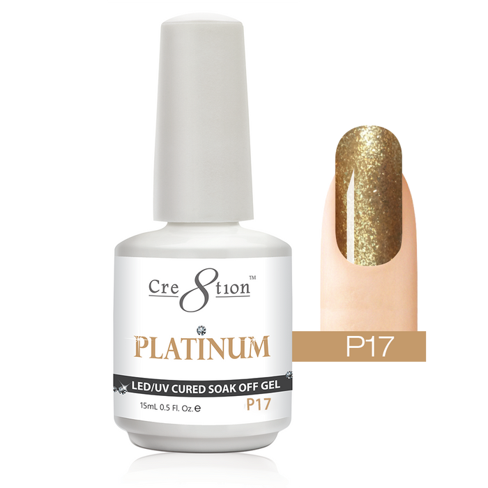 Cre8tion Platinum Gel Polish, P17, 0916-0539, 0.5oz KK0912