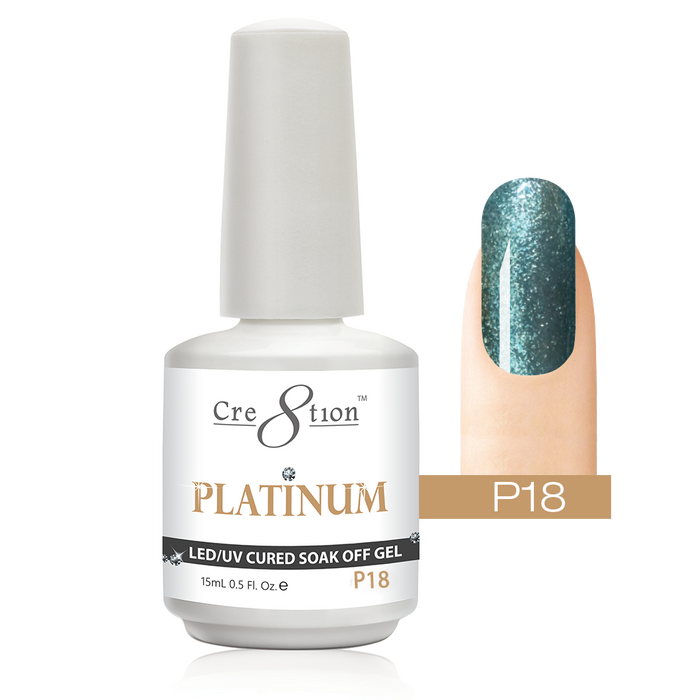 Cre8tion Platinum Gel Polish, P18, 0916-0540, 0.5oz KK0912