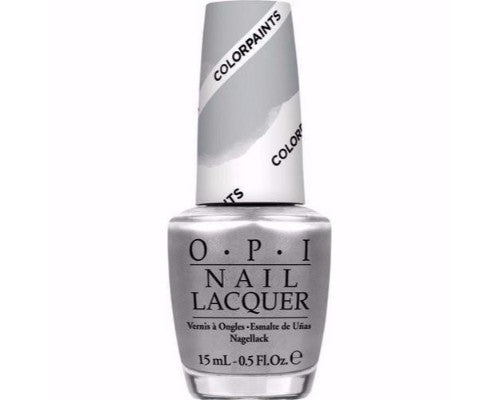 OPI Nail Lacquer, NL P19, Color Paints Collection, Silver Canvas, 0.5oz KK1005