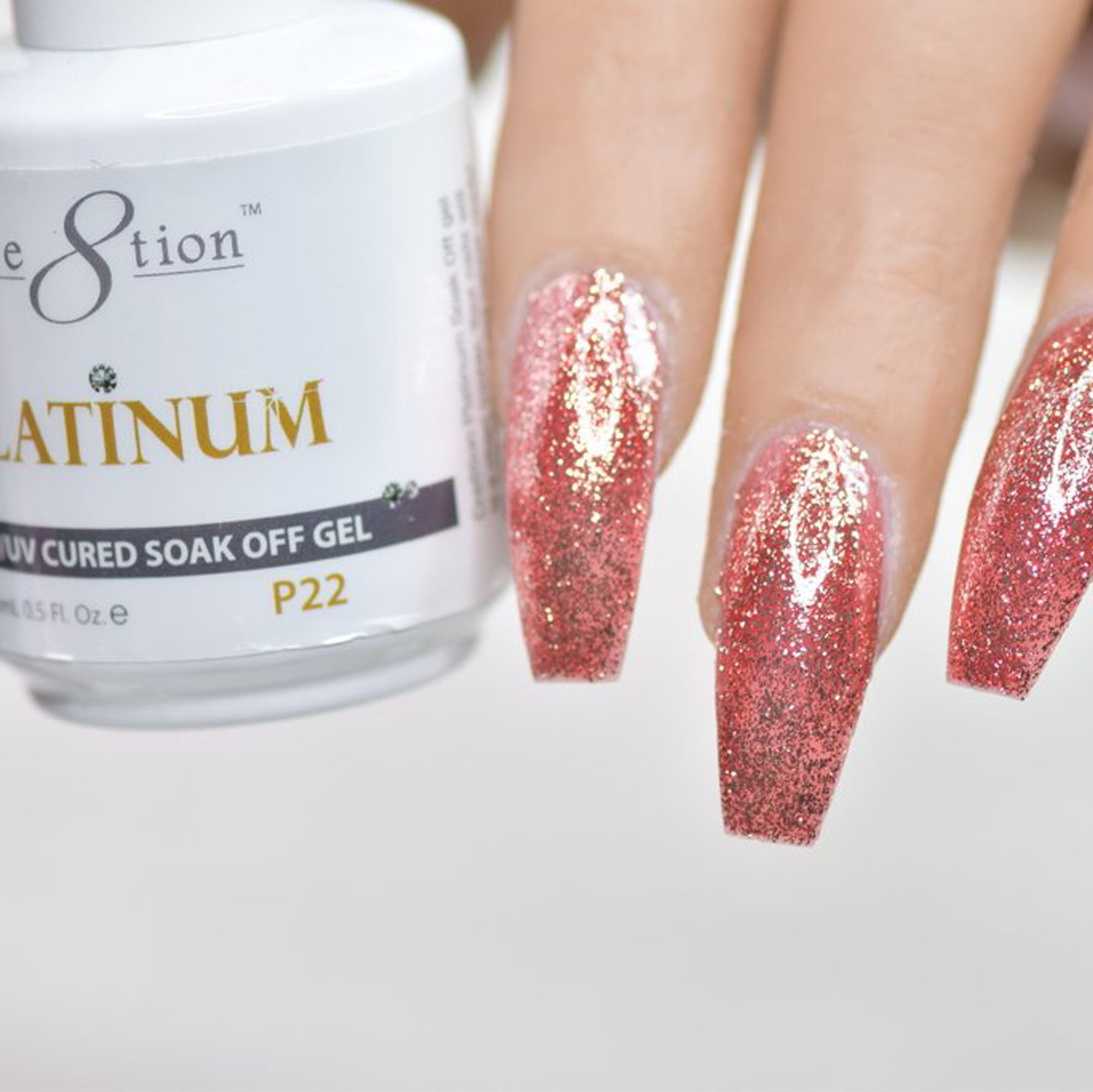 Cre8tion Platinum Gel Polish, P22, 0916-0544, 0.5oz KK0912