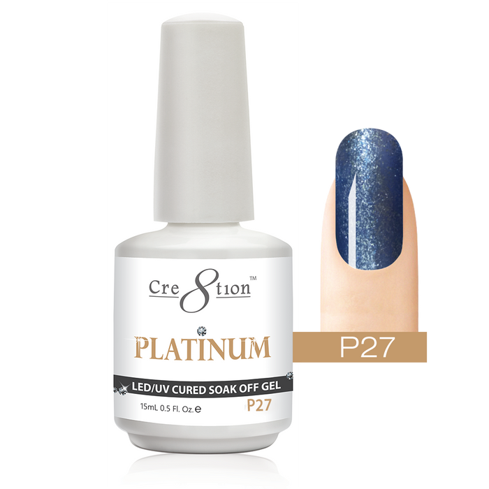 Cre8tion Platinum Gel Polish, P27, 0916-0549, 0.5oz KK0912