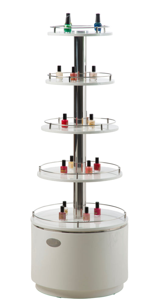 SPA Polish Display, White Wood Shelves, PDC006W (NOT Included Shipping Charge)
