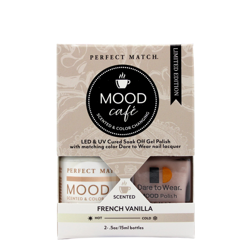 LeChat Perfect Match Mood Nail Lacquer + Gel Polish, Mood Cafe Collection, PMMS001, French Vanilla, 0.5oz OK1121VD