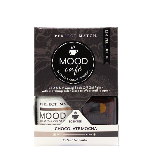 LeChat Perfect Match Mood Nail Lacquer + Gel Polish, Mood Cafe Collection, PMMS003, Chocolate Mocha, 0.5oz OK1121VD