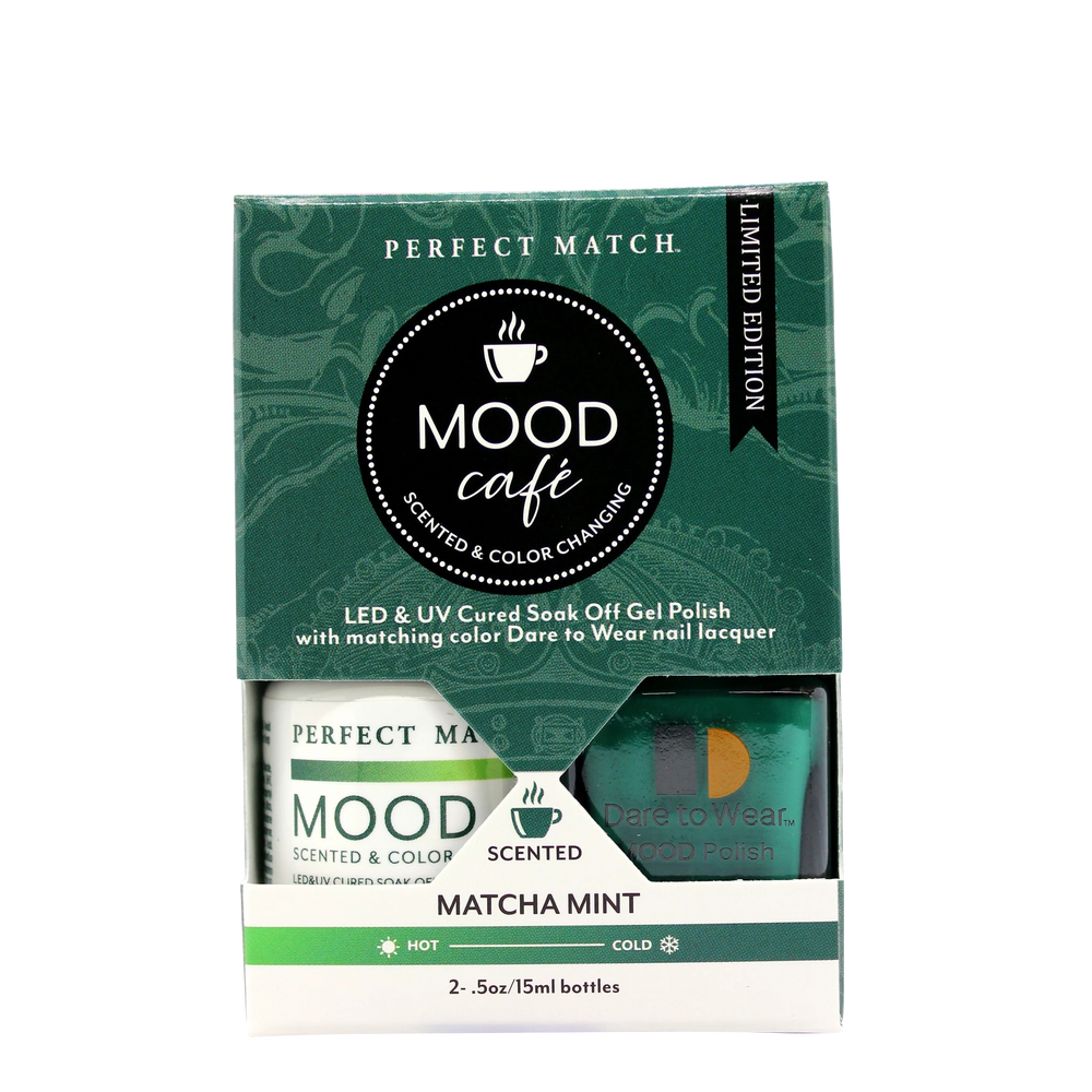 LeChat Perfect Match Mood Nail Lacquer + Gel Polish, Mood Cafe Collection, PMMS006, Matcha Mint, 0.5oz OK1121VD