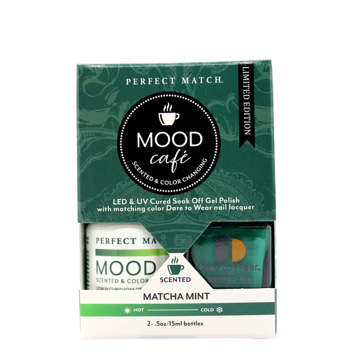 LeChat Perfect Match Mood Nail Lacquer + Gel Polish, Mood Cafe Collection, PMMS006, Matcha Mint, 0.5oz OK1121VD